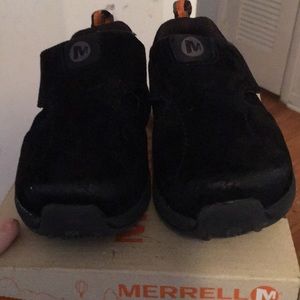 Merrell black suede shoes
